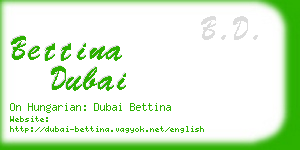 bettina dubai business card
